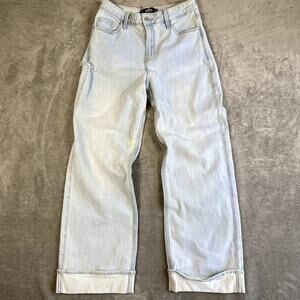 Hollister High Rise Baggy Jeans Light Wash Size 9R Vintage Mall Y2K Style Grunge